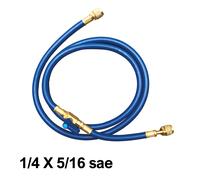 Flessibile frusta ridotta con rubinetto 1/4 x 5/16 sae - cm 150 - COLORE BLU