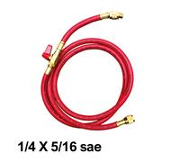 Flessibile frusta ridotta con rubinetto 1/4 x 5/16 sae - cm 150 - COLORE ROSSO