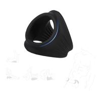 Flessibile in silicone sport elastico anello di respirazione anello di formazione degli uomini (nero).