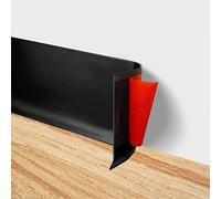 Flessibile Peel Stick Vinile Battiscopa Trim Nero Gomma Stampaggio per Bagno Camera da Letto Cucina Ufficio 10 m/32.8ft Facile Installazione Base a Parete