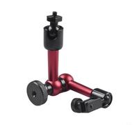 Flessibile Per Quadrante Indicatore di Test Holder Stand Con Tre Giunti Base Girevole Per Allineamento Lavorazione Dei Metalli, Rosso E Nero Lega di Alluminio Staffa di Montaggio