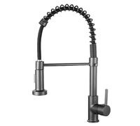 Flessibile Rubinetto Del Lavello Della Cucina Pull Down Miscelatore Rubinetto Nero Acqua Calda e Fredda Spruzzatore Spruzzatore Stile Primavera Finitura Gunmetal Deck Mounted Arco Alto