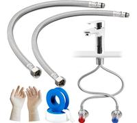 Flessibile Rubinetto Lavabo 1/2" MM10 - 50CM - 2PZ