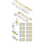 Flessibile Serpente A Forma Di Capelli Clip Per Dreadlocks 28Pcs Metallo Treccia Anelli Open End Hairpieces Hair Extension Clip Unisex Serpente A Forma di Decors