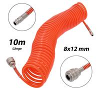 Flessibile Tubo a Spirale per Aria Compressa con Raccordi Rapidi 10m 8x12mm