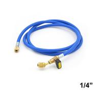 FLESSIBILE TUBO FRUSTA CON RUBINETTO 1/4'' x 1/4'' SAE ALTA QUALITÀ 1800 mm - C