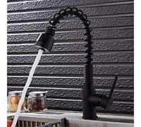 Flessibilità universale spray cucina rubinetto nero vernice nera molla a 360 gradi miscelatore cucina miscelatore a aeratore mazzo montato a leva singola retrò nuvole di buon auspicio LWX