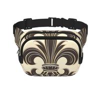 Fleur-de-Lis and Coat Arms Knight Marsupio a tracolla regolabile grande marsupio da viaggio unisex