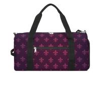 Fleur De Lis - Borsa da palestra divertente con scomparto per scarpe, da viaggio, weekender, per la notte, per yoga