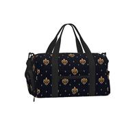 Fleur De Lis - Borsone da palestra per uomo e donna, borsone da viaggio con scomparto per scarpe, impermeabile, per sport durante la notte, danza, yoga, borsone da portare con sé
