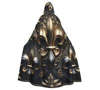 Fleur-De-Lis Bronze-Vintage - Mantello con cappuccio da strega, costume di Halloween con cappuccio