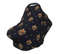 Fleur de Lis - Copertura per allattamento, copertura completa a 360°, per martedì grasso, elasticizzata, per allattamento al seno e seggiolino auto, adatto per la maggior parte dei passeggini e