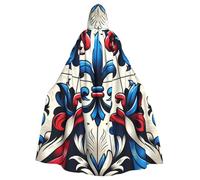Fleur-De-Lis-France-Flag - Mantello con cappuccio da strega per adulti, costume di Halloween con cappuccio