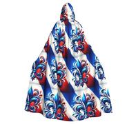 Fleur-De-Lis-France - Mantello da strega con cappuccio, per costume di Halloween