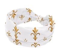 Fleur de Lis Iris, fascia elastica per capelli da donna, larga, antiscivolo, fascia per il sudore, fascia per la testa per yoga, allenamento, palestra, corsa, fitness, sport