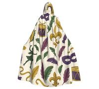 Fleur-De-Lis - Mantella con cappuccio per costume da strega per adulti, per Halloween