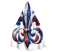 Fleur-De-Lis - Mantello con cappuccio da strega francese, per adulti, costume di Halloween