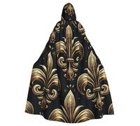 Fleur-De-Lis - Mantello con cappuccio da strega, per adulti, per Halloween