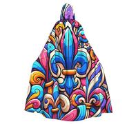 Fleur-De-Lis - Mantello con cappuccio da strega, per adulti, per Halloween