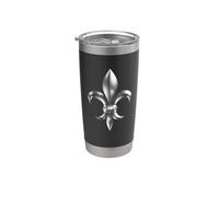 Fleur de Lys o Fleur de Lis simbolo 2 Bicchiere termico in acciaio inox doppia parete