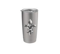 Fleur de Lys o Fleur de Lis simbolo 2 Bicchiere termico in acciaio inox doppia parete
