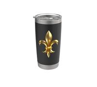 Fleur de Lys o Fleur de Lis simbolo 5 Bicchiere termico in acciaio inox doppia parete