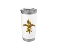Fleur de Lys o Fleur de Lis simbolo 5 Bicchiere termico in acciaio inox doppia parete
