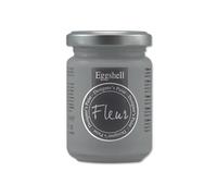 FLEUR DESIGNER'S PAINT | EGGSHELL Smalto Multisuperficie Satinato, Senza Carteggiare, 130 ml, F75 Smoky, a Base Acqua, Lavabile, Altissima Resistenza, per Interno - Esterno, Made in Italy