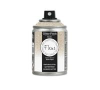 FLEUR DESIGNER'S PAINT | Finitura Trasparente Glitterata in Versione Spray a Base d'Acqua, Fleur Spray Glitter, Colore Gold, Formato 100 ml