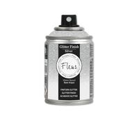 FLEUR DESIGNER'S PAINT | Finitura Trasparente Glitterata in Versione Spray a Base d'Acqua, Fleur Spray Glitter, Colore Silver, Formato 100 ml