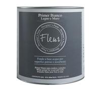 FLEUR DESIGNER'S PAINT | Fondo Acrilico, Adatto per Superfici Porose e Assorbenti, Fleur Primer P01, Legno Muro, Colore Bianco, Made in Italy, Formato 2,5 litri