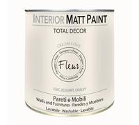FLEUR DESIGNER'S PAINT | Interior Matt Paint, Pittura per Pareti e Mobili, Extra Opaco, 2,5L, F04 Cream Love, a Base Acqua, Lavabile, Multisupericie, 2,5 litri, Made in Italy