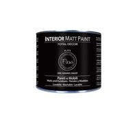 FLEUR DESIGNER'S PAINT | Interior Matt Paint, Pittura per Pareti e Mobili, Extra Opaco, 375ml, F77 Black, a Base Acqua, Lavabile, Multisupericie, Made in Italy