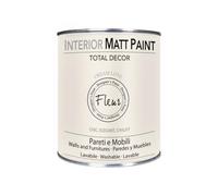 FLEUR DESIGNER'S PAINT | Interior Matt Paint, Pittura per Pareti e Mobili, Extra Opaco, 750ml, F04 Cream Love, a Base Acqua, Lavabile, Multisupericie, Made in Italy