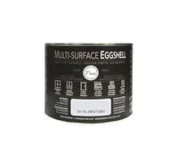 FLEUR DESIGNER'S PAINT | MULTI-SURFACE EGGSHELL Smalto Lavabile 3 in 1, Satinato, 375 ml, F61 All About Grey, a Base Acqua, Adesione Diretta, Alta Resistenza, per Interno - Esterno, Made in Italy