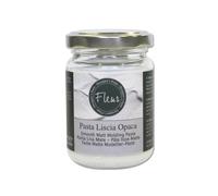 FLEUR DESIGNER'S PAINT | Pasta Liscia Opaca a Rilievo, 130 ml, Colore Bianco, Base Acqua, Conferisce alle Superfici un Effetto di Volume Liscio, si può dipingere con i Colori Opachi Chalky Look.