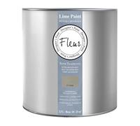 FLEUR DESIGNER'S PAINT | Pittura a Calce Antibatterica, Traspirante e Sanificante, Colore Greige, a Base di Puro Grassello di Calce, Effetto Naturale, Made in Italy, 2,5 litri