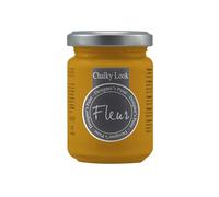 FLEUR DESIGNER'S PAINT | Pittura ad Acqua, Effetto Gesso Naturale, Extra Opaca, Fleur Chalky F42, Colore Yellow Ochre, Made in Italy, Formato da 130 ml