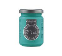 FLEUR DESIGNER'S PAINT | Pittura ad Acqua, Effetto Gesso Naturale, Extra Opaca, Fleur Chalky F58, Colore Malaysia Blue, Made in Italy, Formato da 130 ml