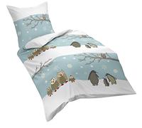 fleuresse 133120 FB. 17 Soft Fein Set Copripiumino singolo e federa in flanella, 135 x 200 cm, Argento, argento, 135 x 200 cm
