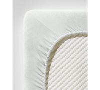fleuresse Comfort Lenzuolo con Angoli Elasticizzati in Jersey di Elastan, 96% Cotone, Bianco, 120 x 200 cm