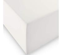 fleuresse Comfort XL-Lenzuolo con Angoli Elasticizzati in Jersey, 96% Cotone, 4% Elastan, Bianco, 150 x 200 cm