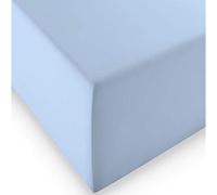 Fleuresse Comfort XL-Lenzuolo con Angoli Elasticizzati in Jersey, Cotone, Blu, 150 x 200 cm