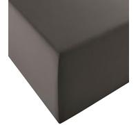 fleuresse Lenzuolo Comfort XL-in Jersey,per materassi Standard e ad Acqua, Jersey, Antracite, 100 cm x 200 cm