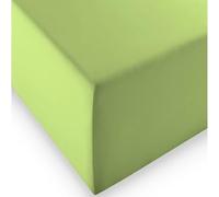 fleuresse Lenzuolo Comfort XL-in Jersey,per materassi Standard e ad Acqua, Jersey, Verde, 200 cm x 200 cm