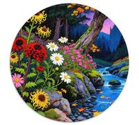 Fleurs Bord Ruisseau Jigsaw Puzzle Impossible 1000 Pezzi Scenery Decorazione Per La Casa. Giochi Rilassamento E Intelligence Per Adulti E Bambini Da 12 Anni 1000pcs (67.5x67.5cm)