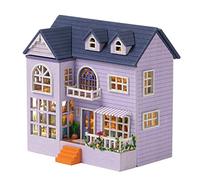 Flever Casa delle bambole in miniatura fai da te kit casa creativa con mobili per romantico regalo di San Valentino (casa felice)