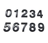 Flewdart 10 Pcs Numeri Adesivi 5 Cm,Numeri Per Cassette Postali,Numeri Camere Hotel Adesivi 3d Argenteo,Targhette Numeriche Da 0 A 9 Per Case, Appartamenti, Uffici, Cassette Postali (Nero, 50mm)