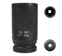 Flewdart bussola lunga esagonale 3/4" 30mm, chiave a bussola 30 mm 3/4, Lunghezza 78 mm, acciaio al cromo molibdeno, CR-MO (30mm)