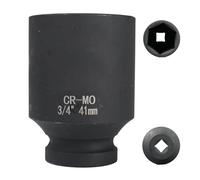 Flewdart bussola lunga esagonale 3/4" 41mm, chiave a bussola 41 mm 3/4, Lunghezza 78 mm, acciaio al cromo molibdeno, CR-MO (41mm)